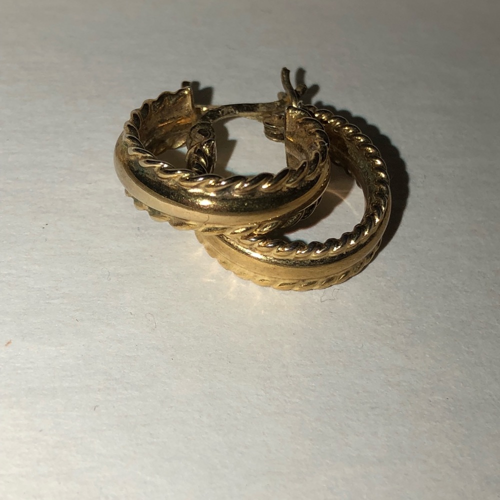 Gold plated ⚜️ earrings hoop style